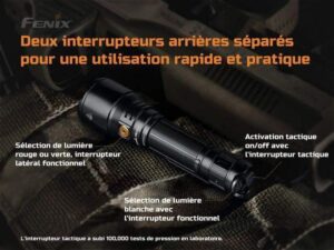 TK26R lampe tactique avec lumière blanche, rouge et verte-1500 lumens
